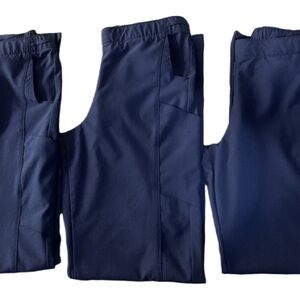 Set of 3 Wonder Wink 123 Navy Blue  Drawstring Scrub Bottoms , Size Small